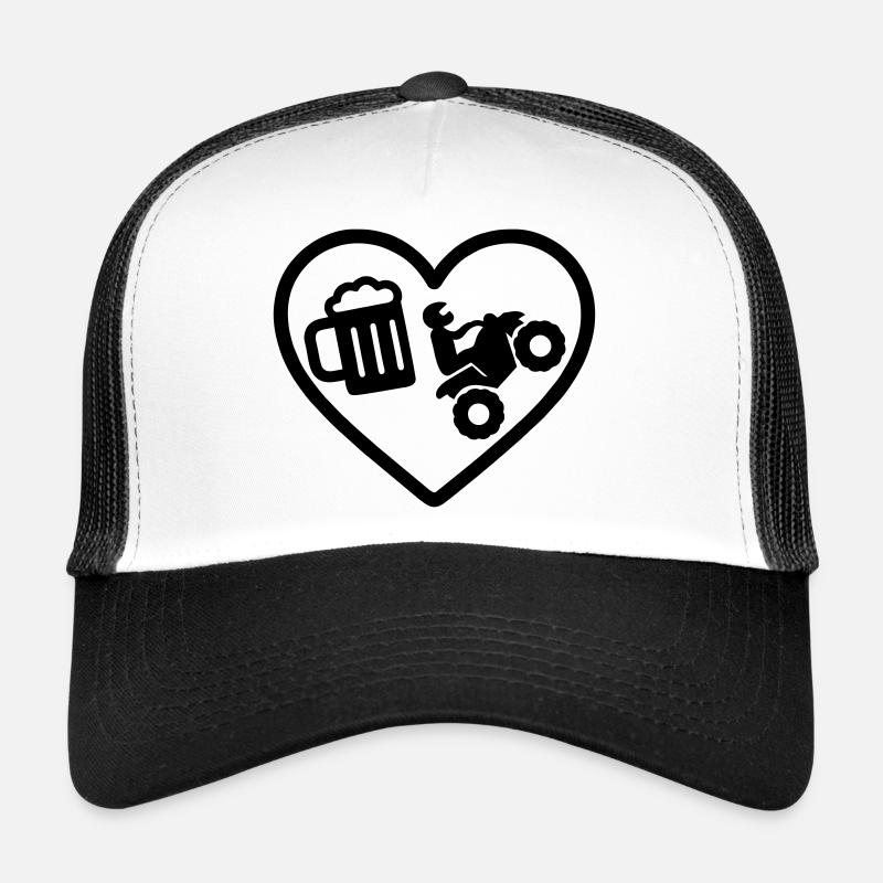 Bière Heart Quad Casquette trucker 