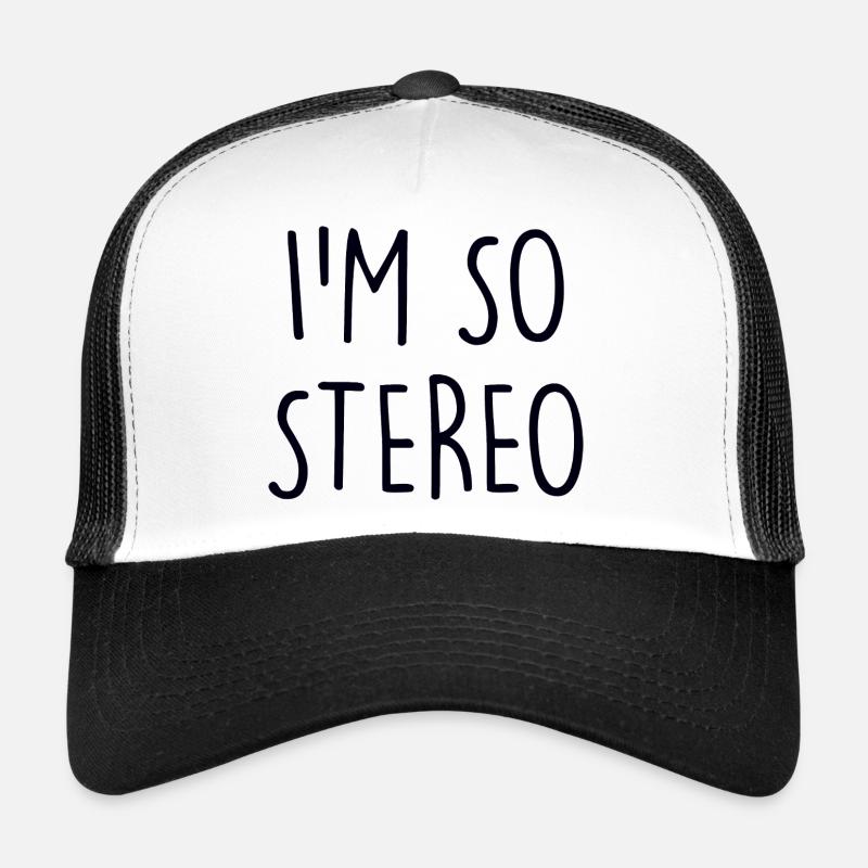 stéréo - Casquette trucker  - blanc/noir