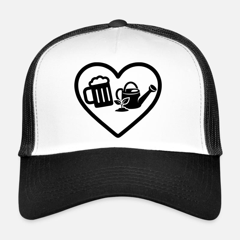 Herz Bier Garten Humor Trucker Cap