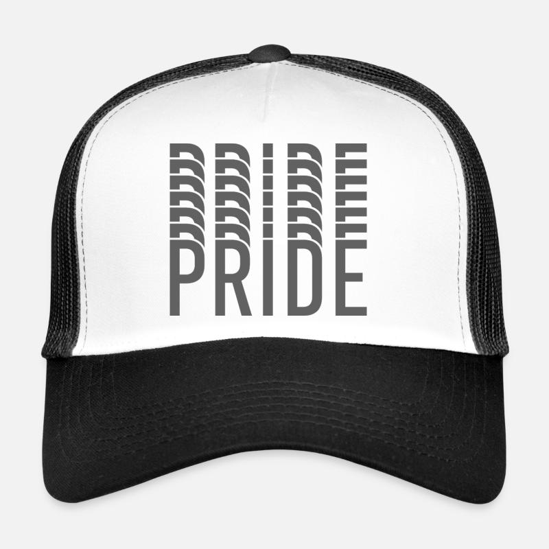 Pride-Monogramm in Grautönen Trucker Cap