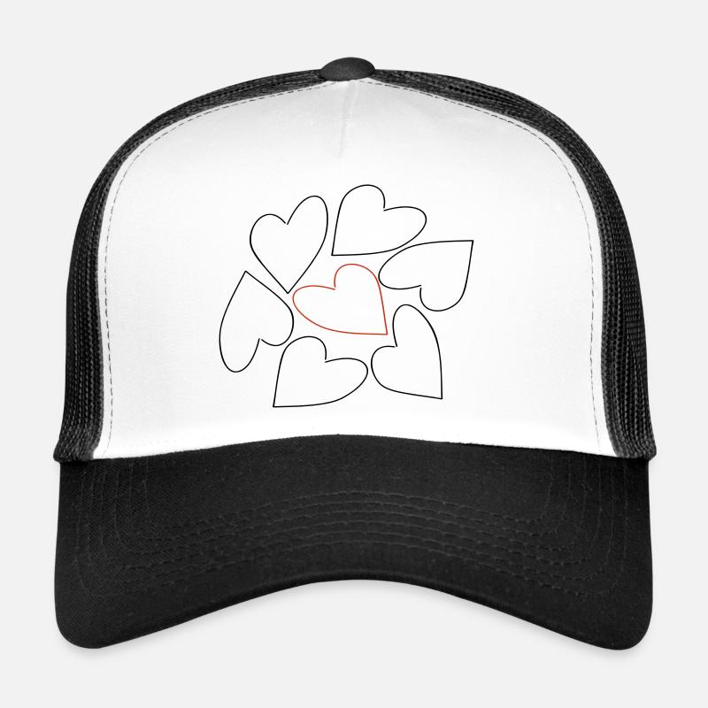 Herzen / Cœurs Casquette trucker 