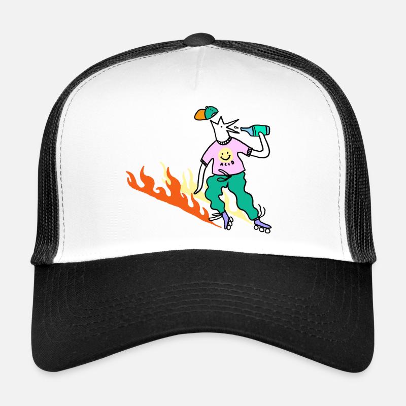 Roller_Skater_on_fire Trucker Cap
