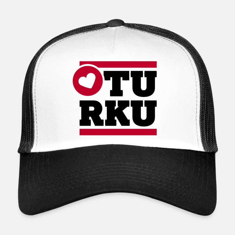 On a light background - Trucker Cap - white/black
