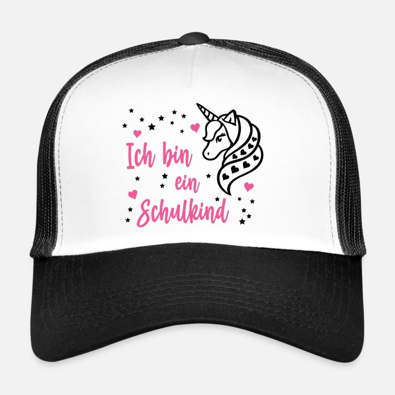 Ich bin ein Schulkind Schule Einschulung Einhorn Trucker Cap