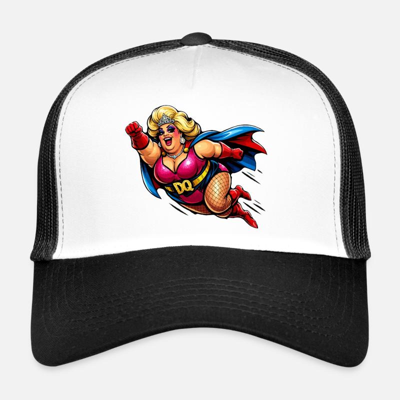 Superheldin Retro Glam Poppig Trucker Cap