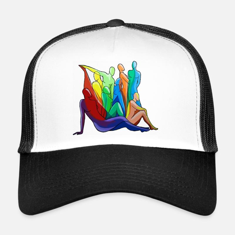 Silhouettes corporelles colorées Casquette trucker 