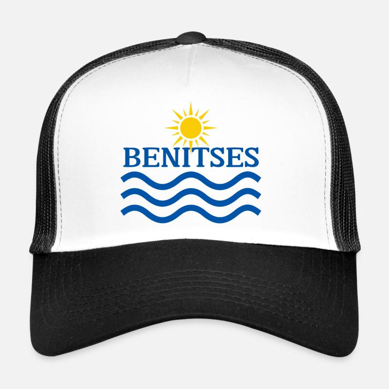 Benitses Sun and Ocean Waves  - Trucker Cap - white/black