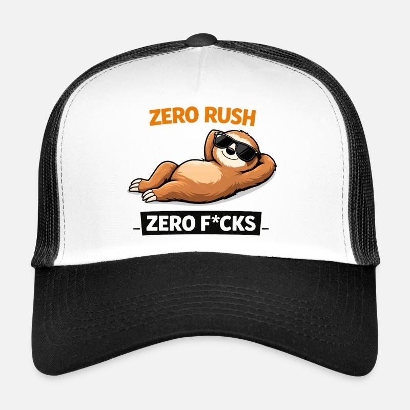 Zero Rush Sloth Chill Slogan Casquette trucker 