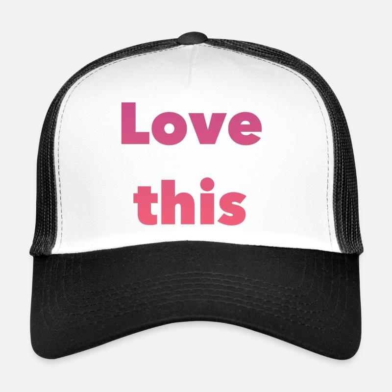 Liebe Dieses Gradient-Typografie - Trucker Cap - Weiß/Schwarz