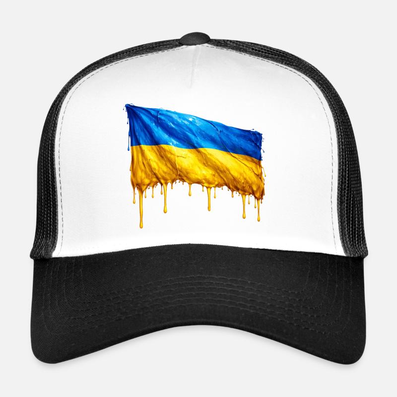 Abtropfende Ukraine Flagge Trucker Cap