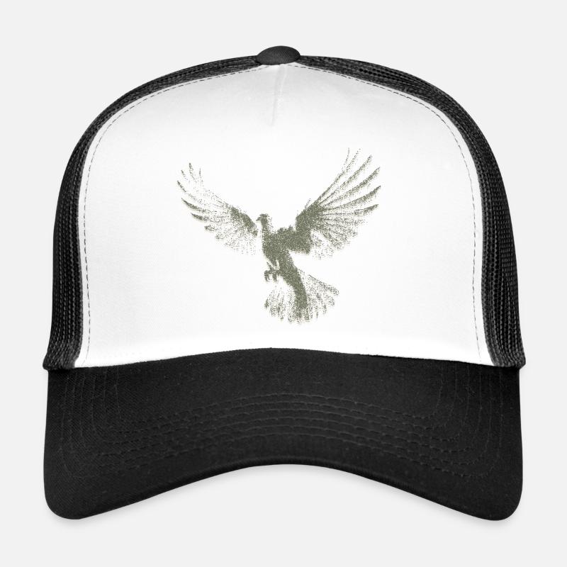 Taube | Heilig-Geist-Hemd | Christliches Symbol - Trucker Cap - Weiß/Schwarz