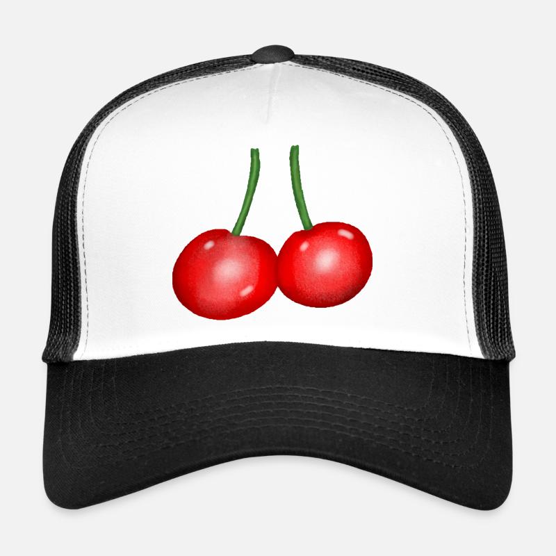 Cherry Duo Glossy Red Trucker Cap