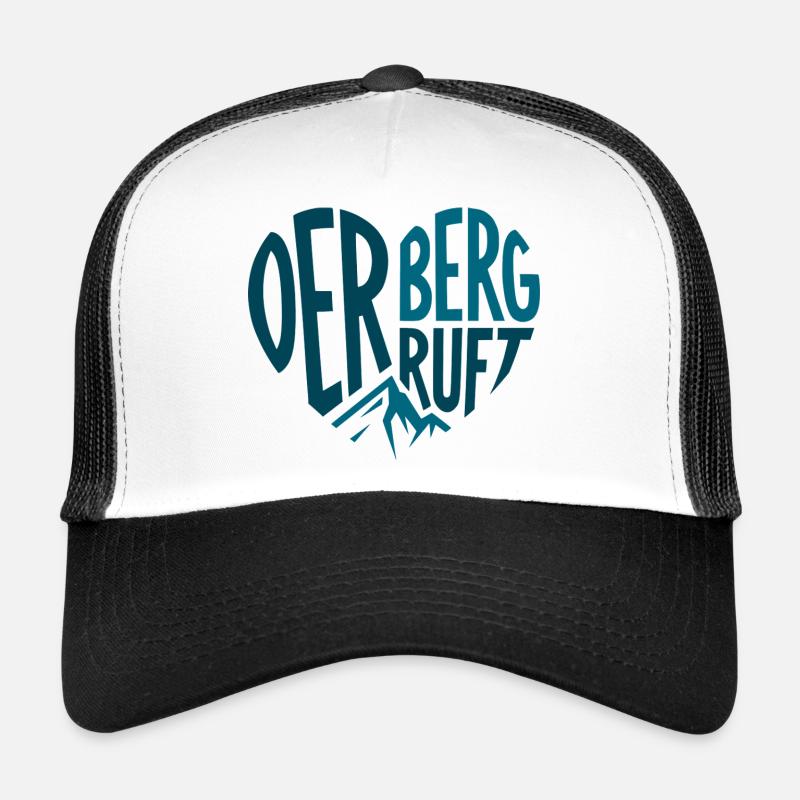Der Berg ruft Herz Silhouetten Design Trucker Cap