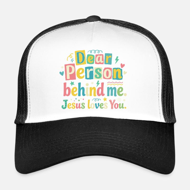 Jésus t’aime, message positif Casquette trucker 