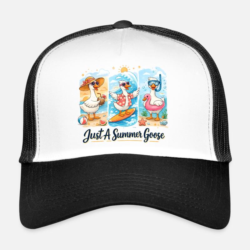 Sommer-Gänse Trio Summer Vibe Urlaub Strand Trucker Cap