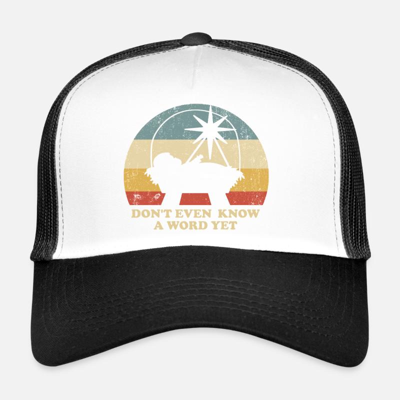 Noël rétro drôle de Bébé Jésus Casquette trucker 