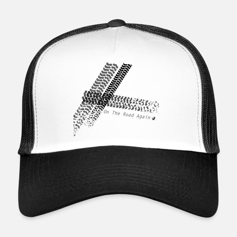 Figure de traces de pneus sur la route à nouveau Casquette trucker 
