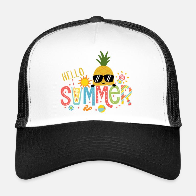 Pineapple Sun Bright Summer Trucker Cap
