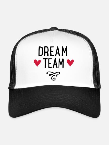 Dream Team with Hearts Gift - Trucker Cap - white/black - Front