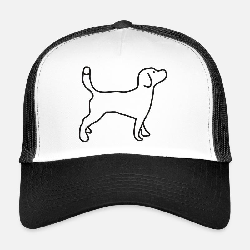 Beagle - Trucker Cap - Weiß/Schwarz