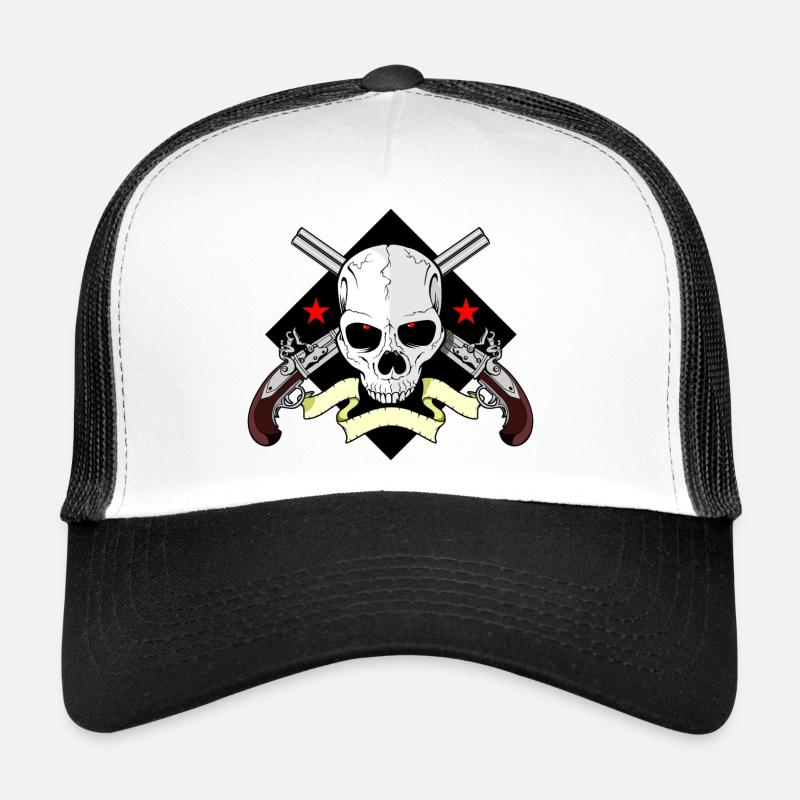 Skull mit Waffen Trucker Cap