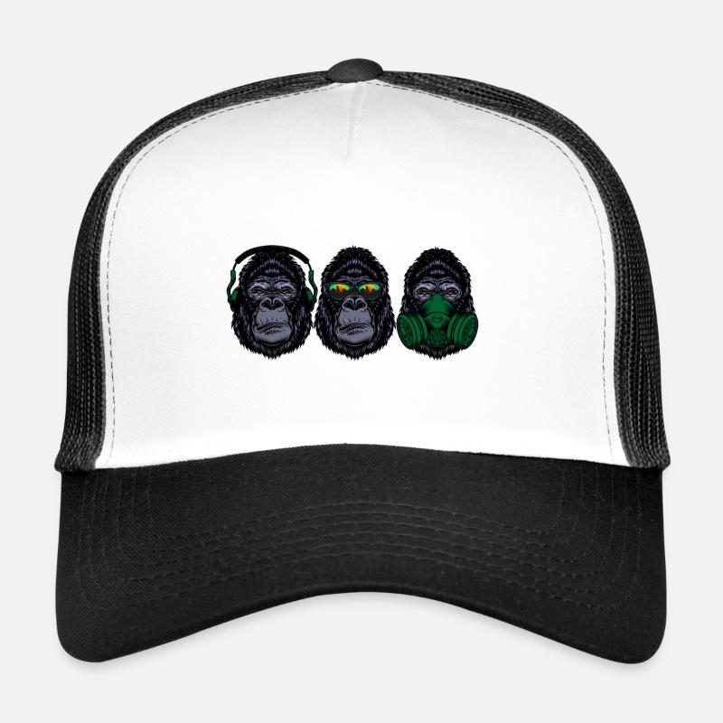 3 Wise Gorillas | Three wise gorillas Trucker Cap