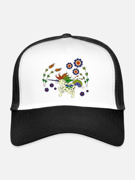 Svensk Enhörning - Swedish Unicorn - Trucker Cap - white/black - Front