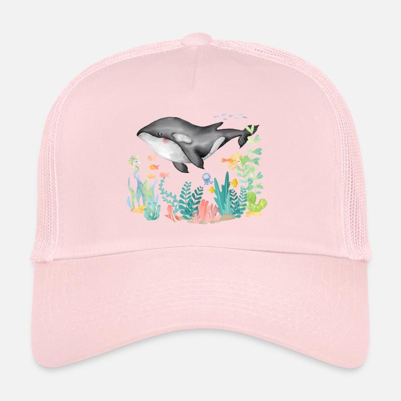 Orca Ocean Underwater Trucker Cap