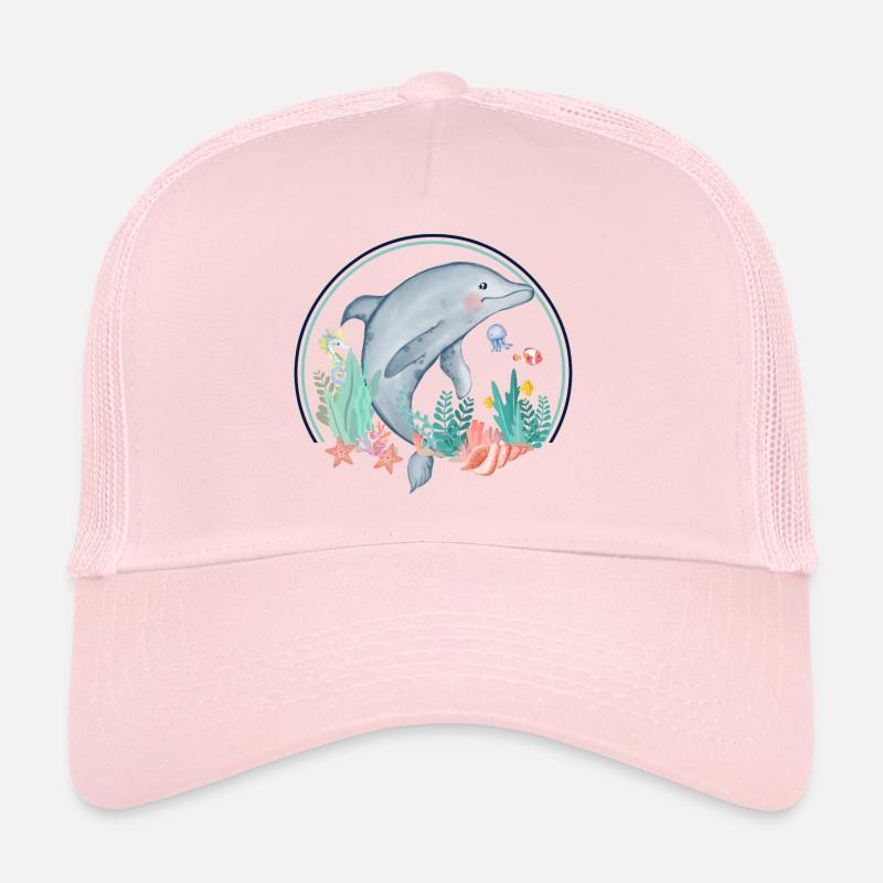 dolphin underwater Trucker Cap