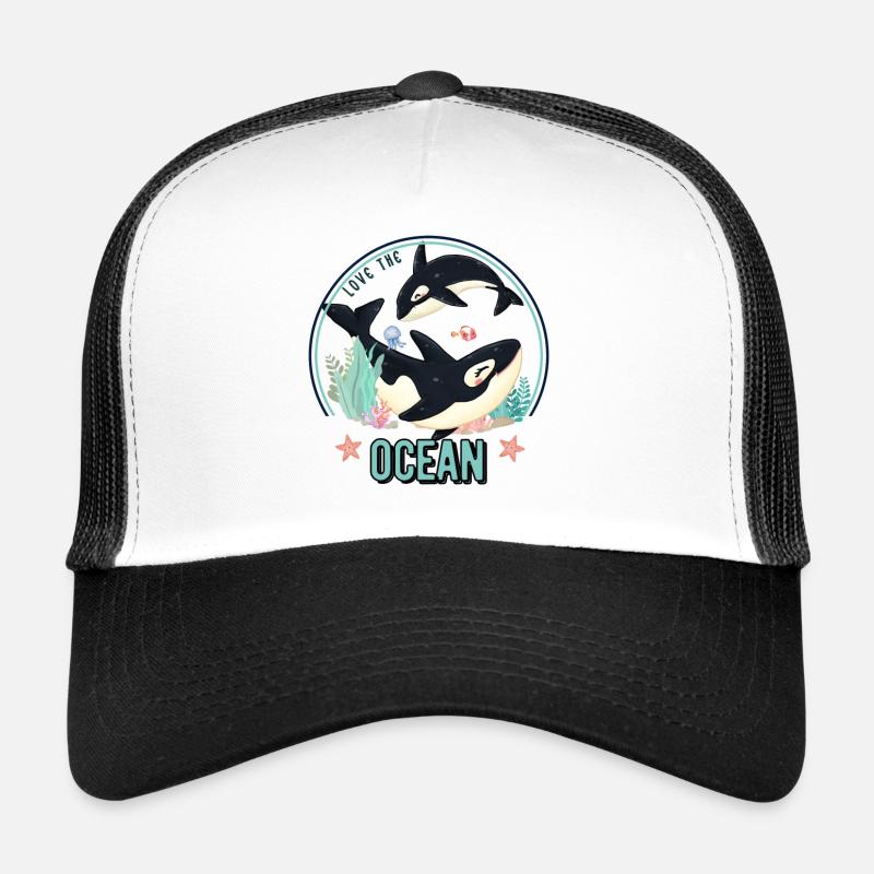 love ocean orca Trucker Cap