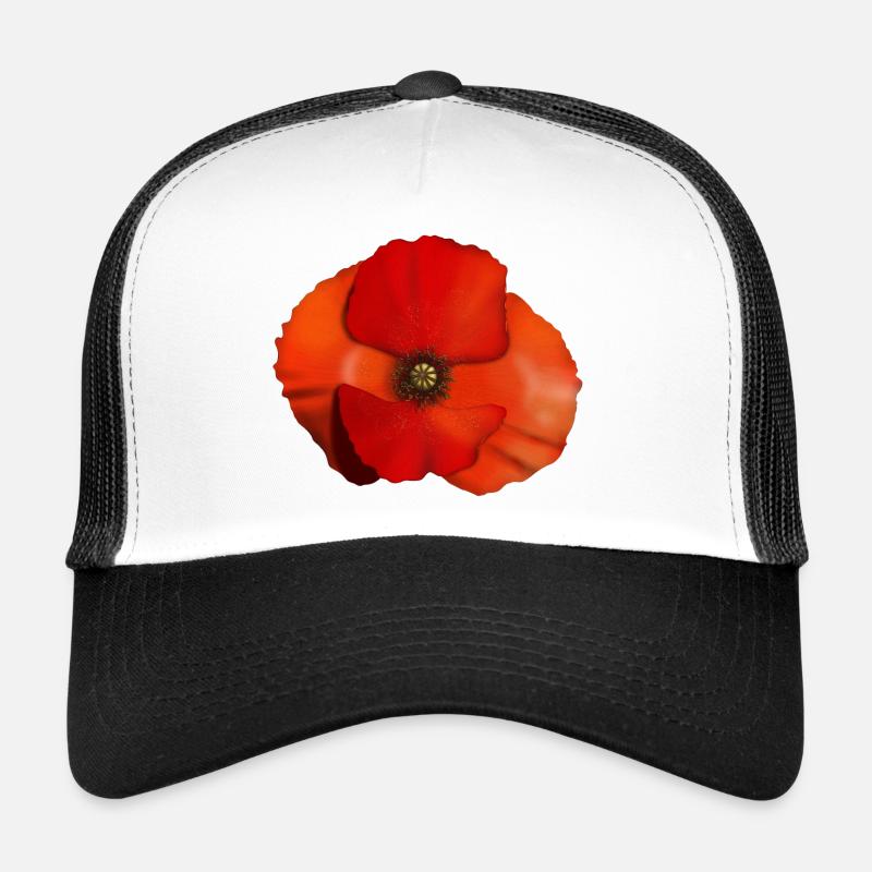 Fleur de coquelicot Casquette trucker 
