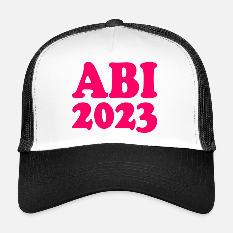 Abi 2023 - Trucker Cap - Weiß/Schwarz