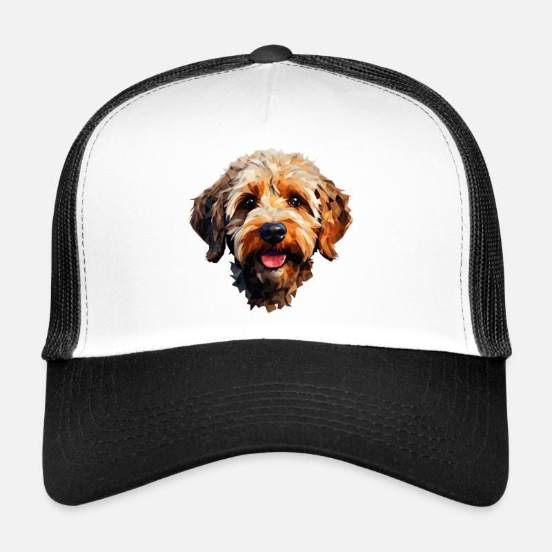 Chien mignon dans le style polygonal Casquette trucker 