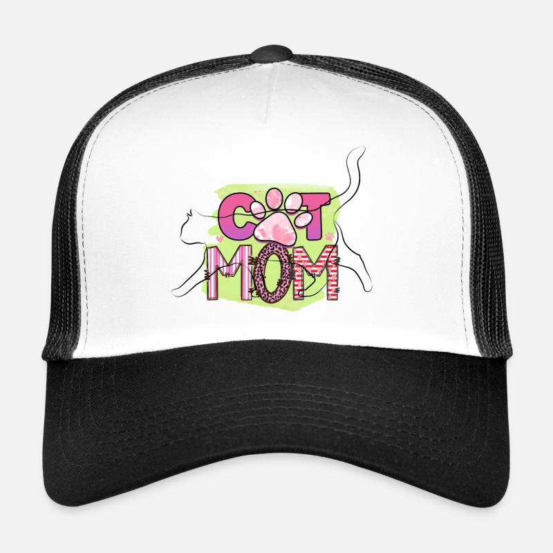 Cat Mom - Trucker Cap - white/black