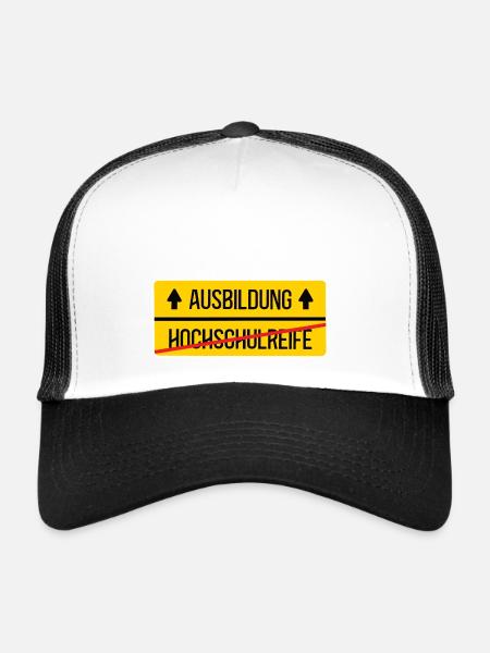 Ausbildung Beginn Ausbildungsstart Schulabschluß - Trucker Cap - Weiß/Schwarz