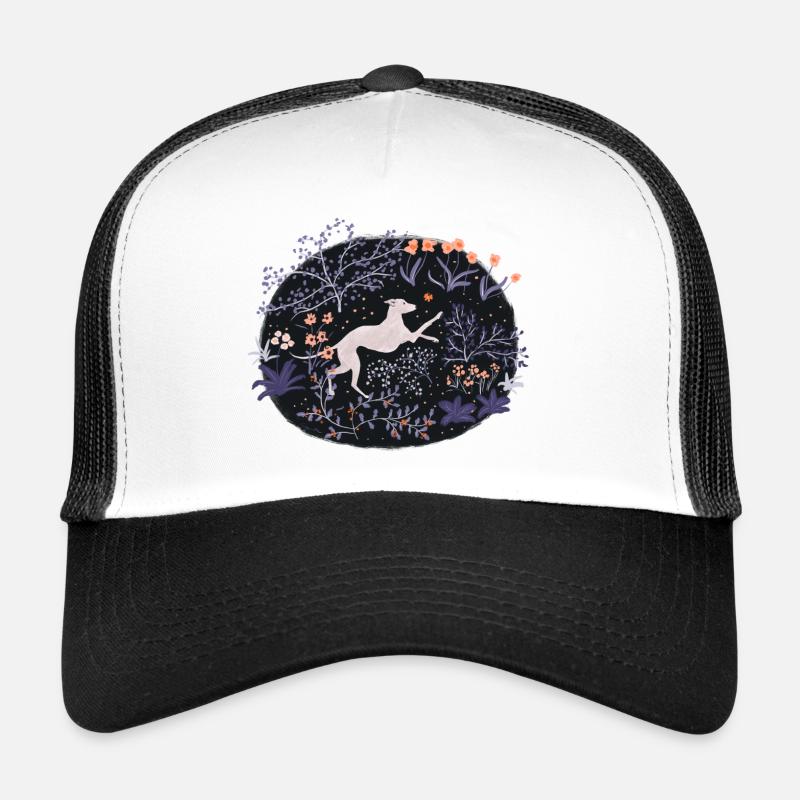 Greyhound dans la forêt de rêve Casquette trucker 
