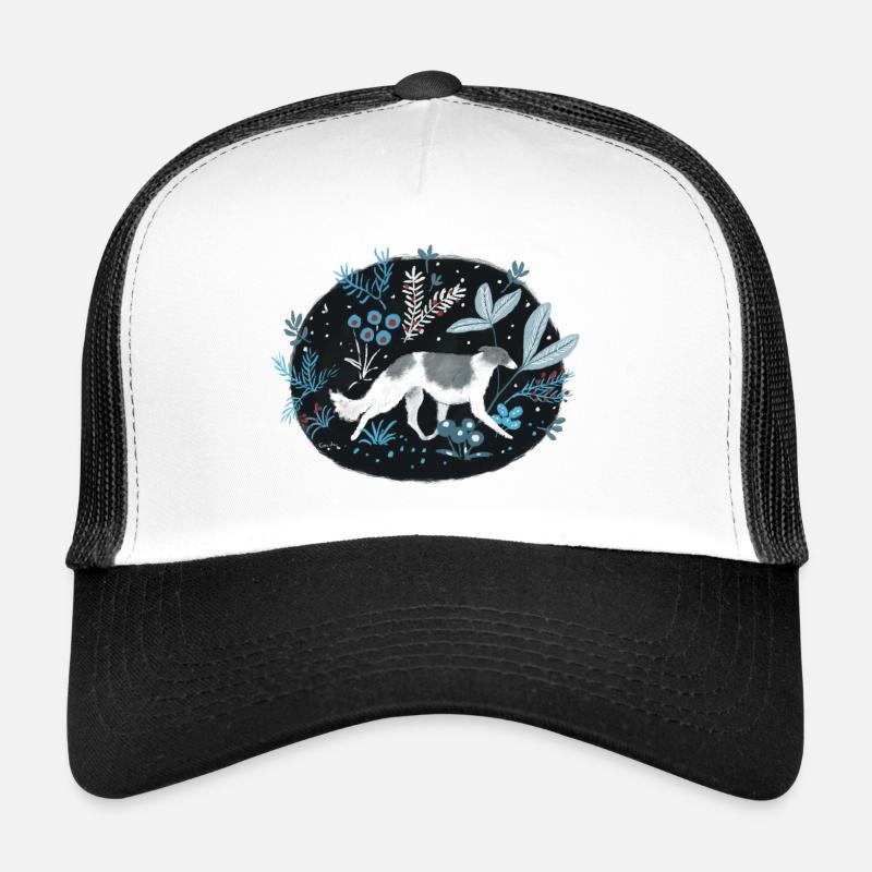 Barsoi dans la forêt de minuit Casquette trucker 