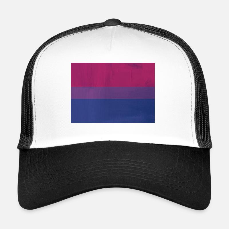 Bi Pride Flag - Trucker Cap - white/black