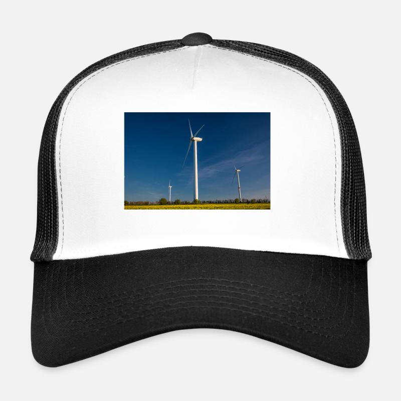 Moulin à vent. Éolienne Casquette trucker 