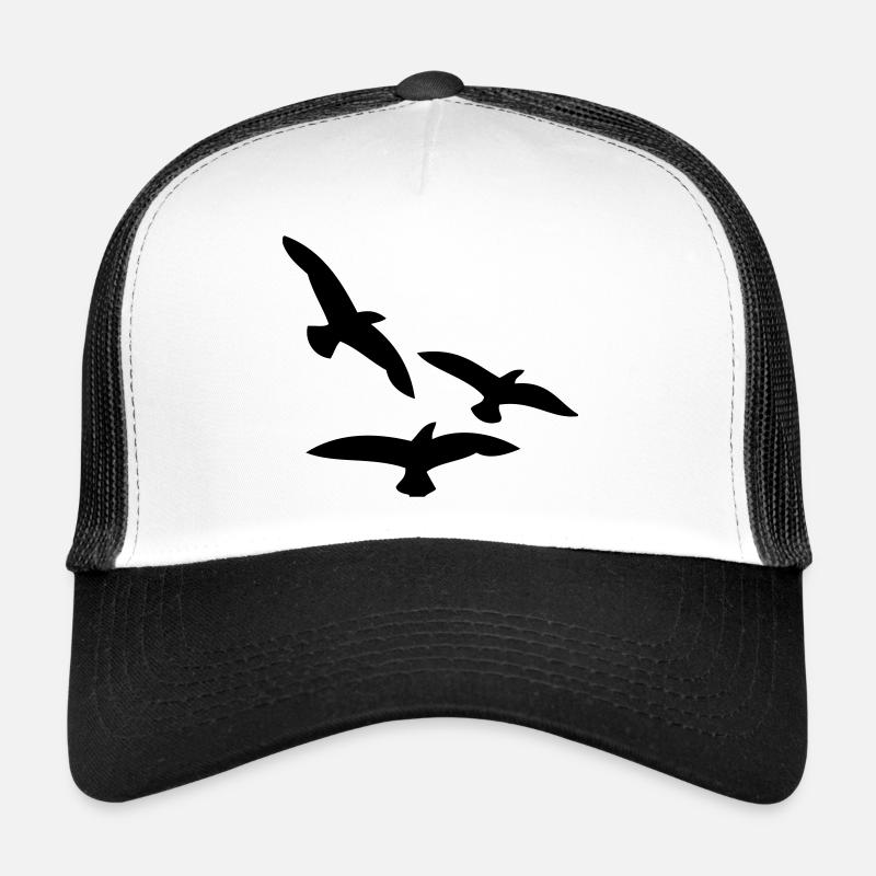 Vögel - Trucker Cap - Weiß/Schwarz