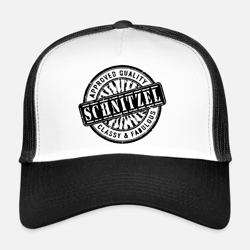 Schnitzel Stamp - Trucker Cap - Weiß/Schwarz