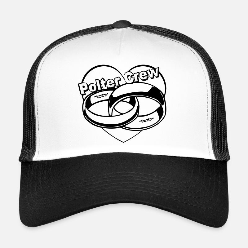 Junggesellenabschied , JGA , Polter Crew (25) - Trucker Cap - Weiß/Schwarz