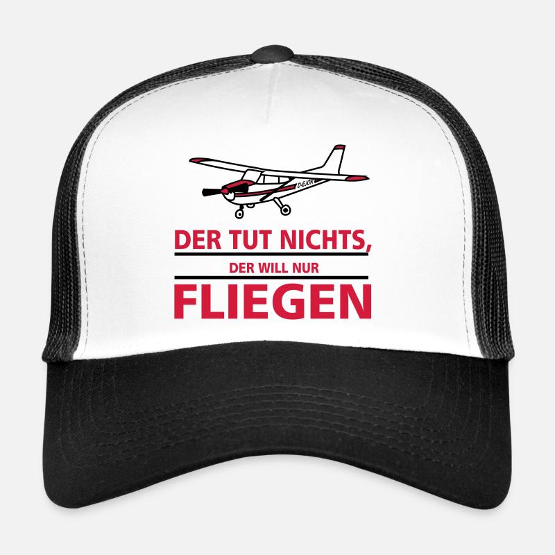 nurfliegen_cessna - Trucker Cap - Weiß/Schwarz