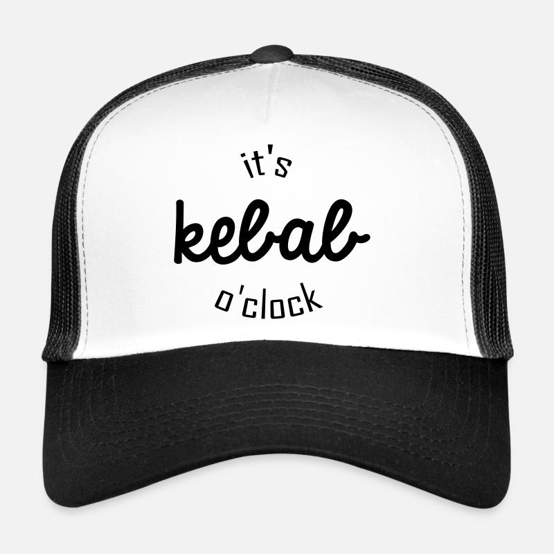 It's kebab o clock - Casquette trucker  - blanc/noir