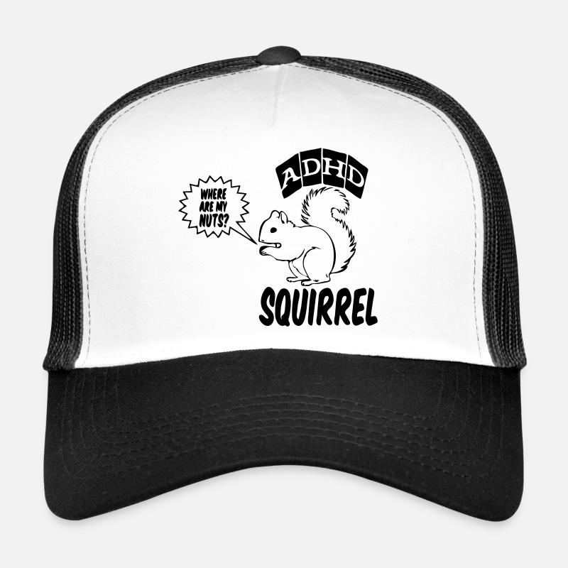 ADHD Squirrel ADHS Spruch Geschenk Trucker Cap