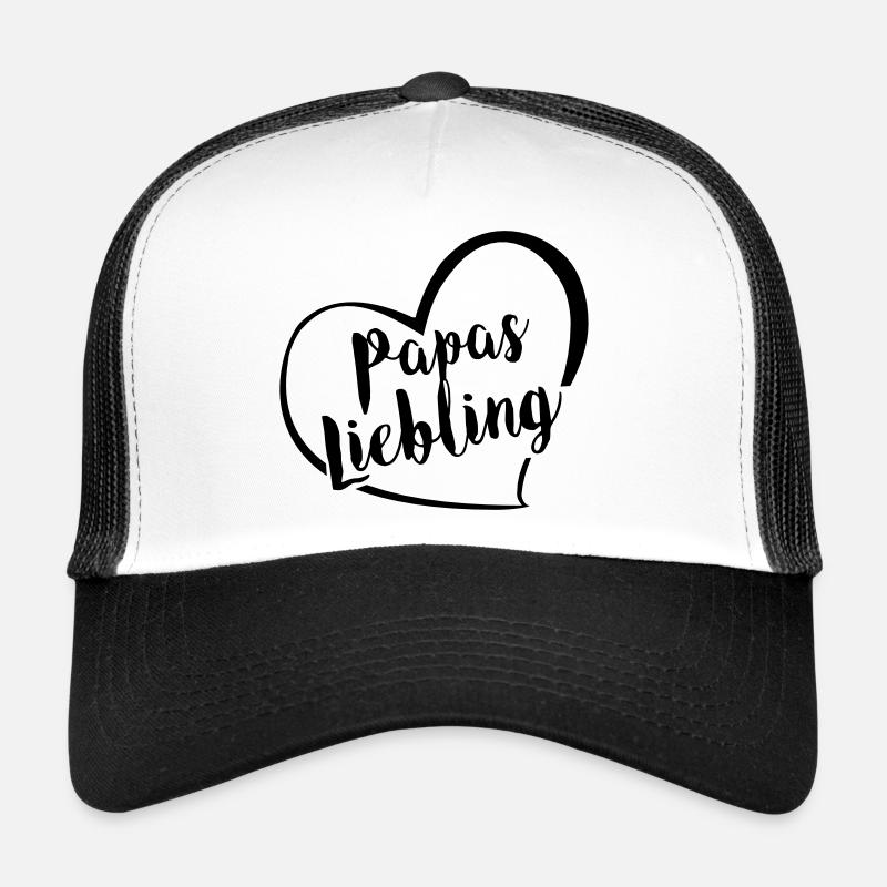 papas_Liebling_einfarbig - Trucker Cap - Weiß/Schwarz