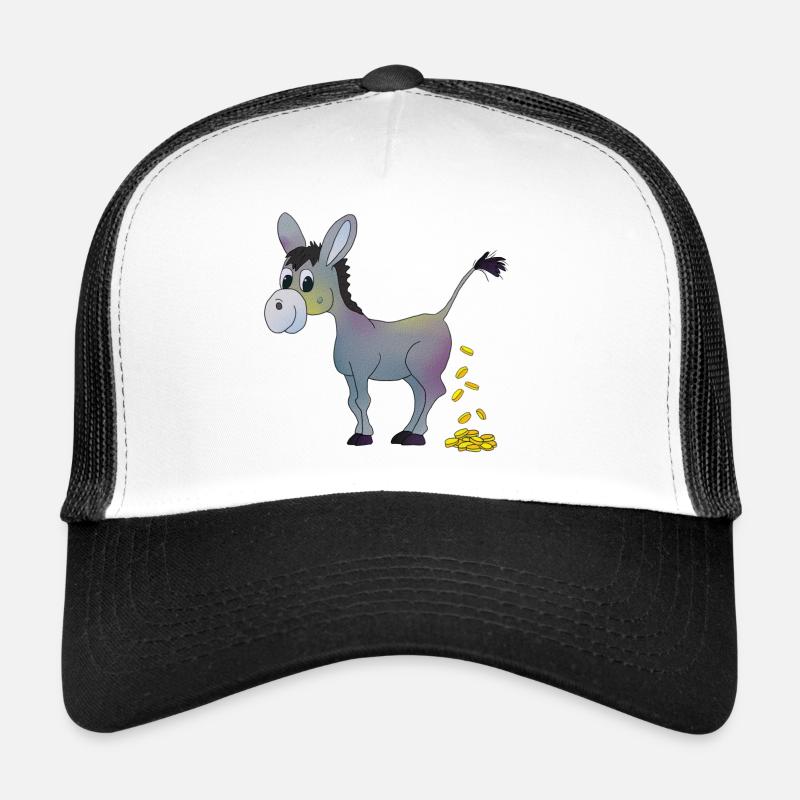 Goldesel - Trucker Cap - Weiß/Schwarz