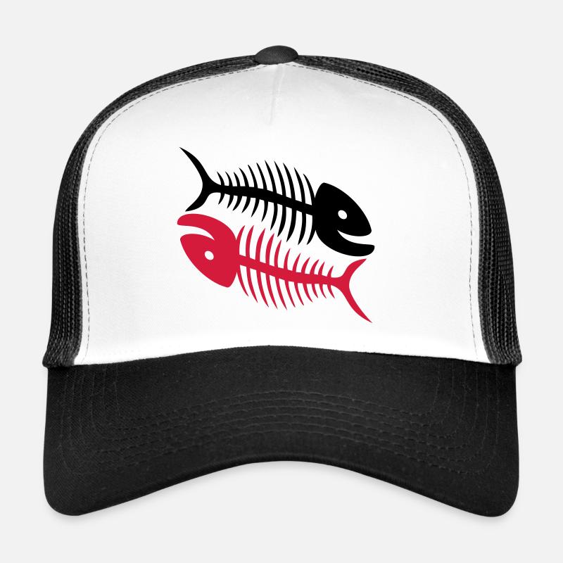Smiling Fish Bones Trucker Cap