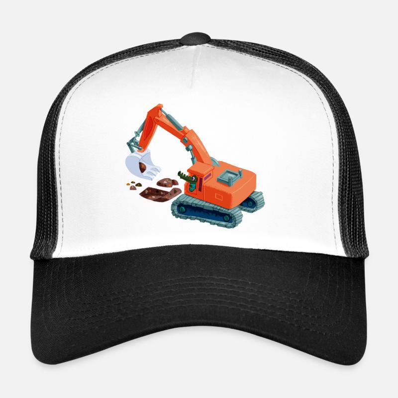 KrokoSchaufler - Trucker Cap - Weiß/Schwarz