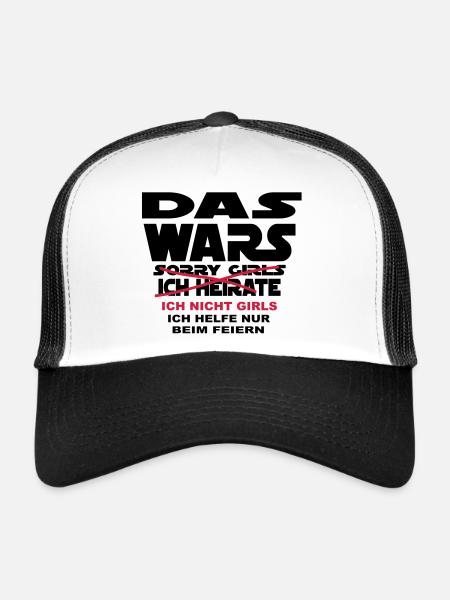 Bachelor party I threw marry ... I - Trucker Cap - white/black - Front